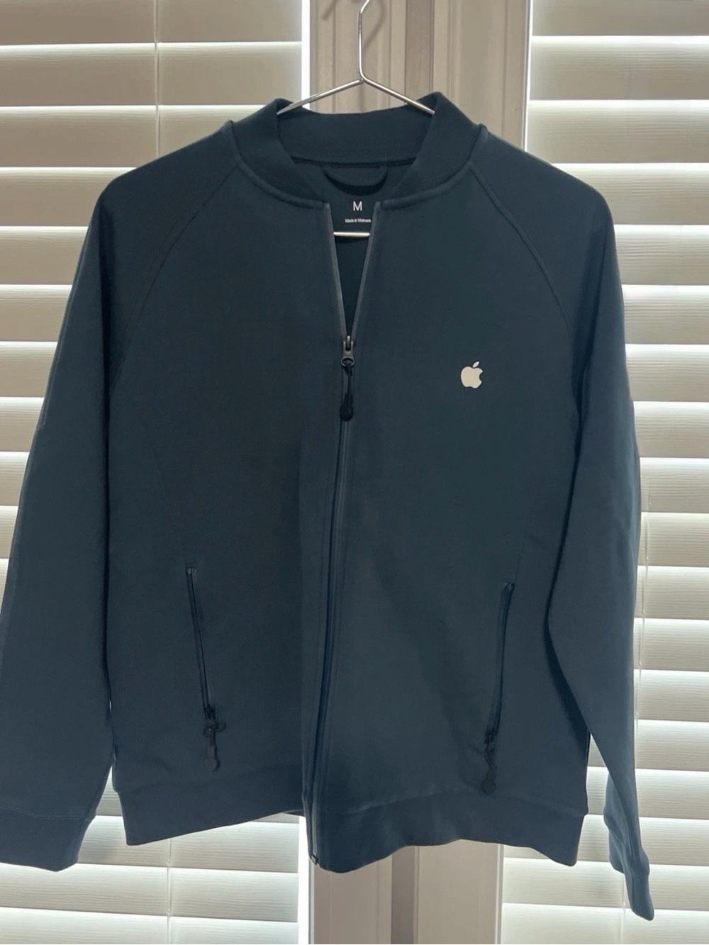 Apple Men’s Jacket Navy blue Zip-Front pockets employee